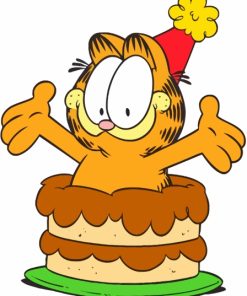 Garfield The Cat Birthday Diamond Painting