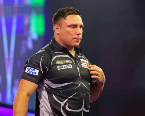 Gerwyn Price Welsh Darts Player Diamond Painting