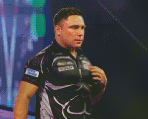 Gerwyn Price Welsh Darts Player Diamond Painting