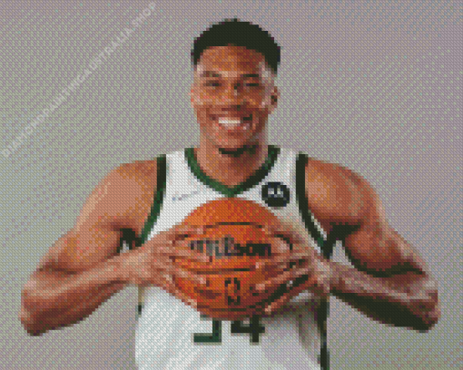 Giannis Antetokounmpo Basketballer Diamond Painting