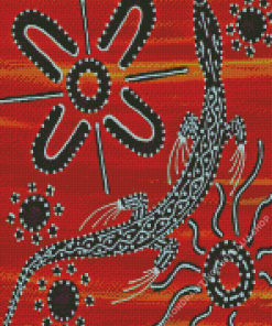 Goanna Aboriginal Diamond Painting