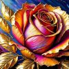 Golden Rose Diamond Painting