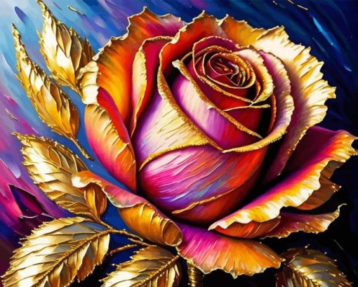 Golden Rose Diamond Painting