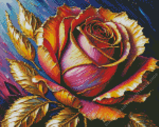 Golden Rose Diamond Painting