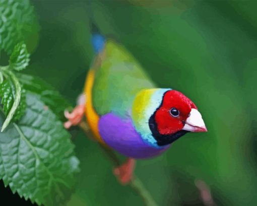 Gouldian Finch Diamond Painting