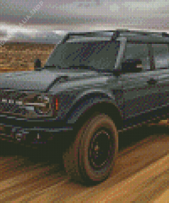 Grey Ford Bronco Diamond Painting