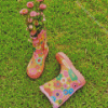 Gumboots And Flowers Diamond Painting