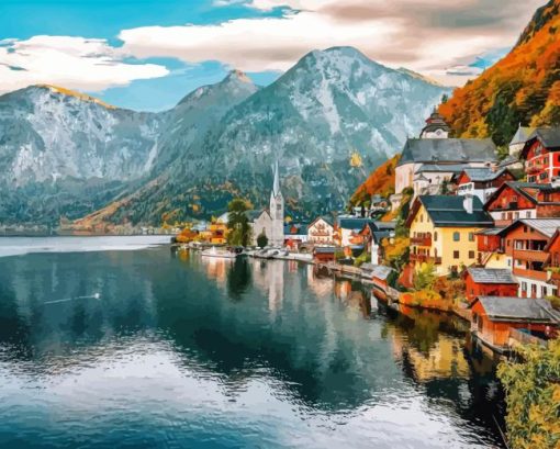 Hallstatt Lake Diamond Painting