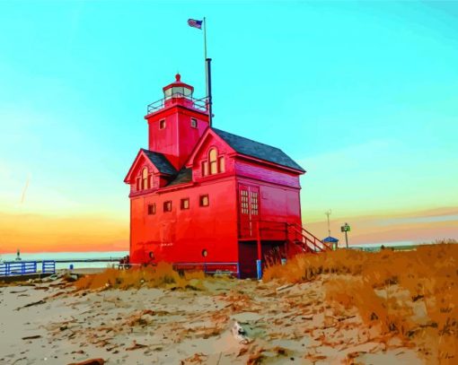 Holland Michigan Lighthouse Diamond Painting