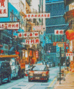 Hong Kong Street Photography Diamond Painting