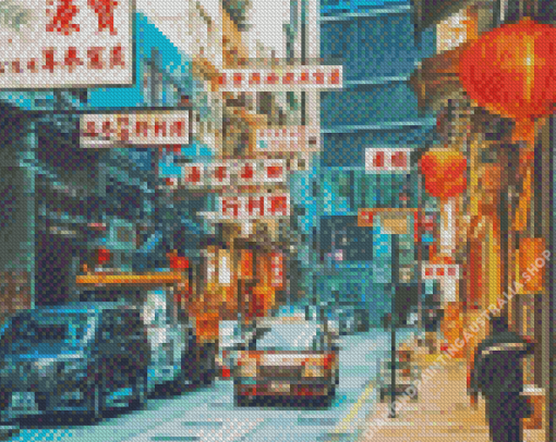 Hong Kong Street Photography Diamond Painting