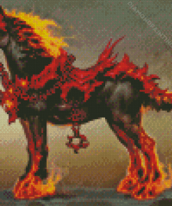 Horse From Hell Diamond Painting