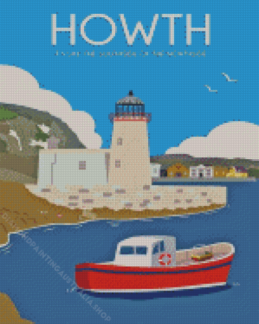 Howth Lighthouse Poster Diamond Painting