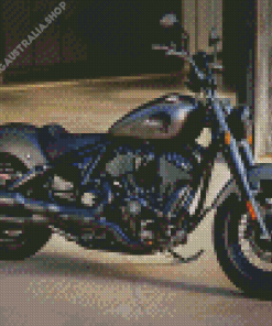 Indian Chief Bike Black Engine Diamond Painting