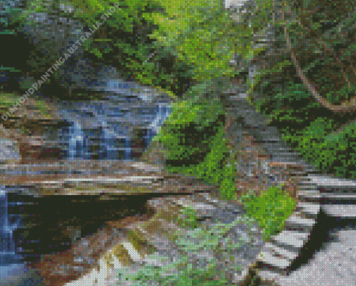 Ithaca Buttermilk Falls Diamond Painting