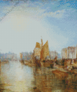 JMW Turner The Harbor of Dieppe Diamond Painting