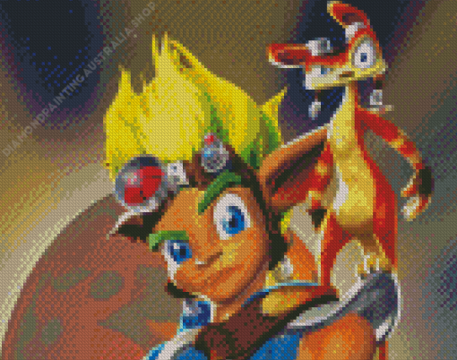 Jak and Daxter Characters Diamond Painting