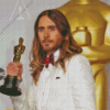 Jared Leto Holding Award Diamond Painting