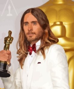 Jared Leto Holding Award Diamond Painting