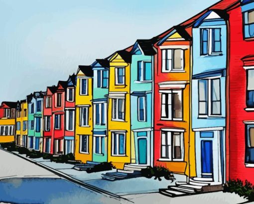 Jellybean Houses Diamond Painting