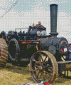 John Fowler Traction Engine Diamond Painting