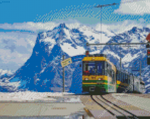 Jungfrau Train Station Diamond Painting