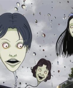 Junji Ito Maniac Hanging Balloon Diamond Painting