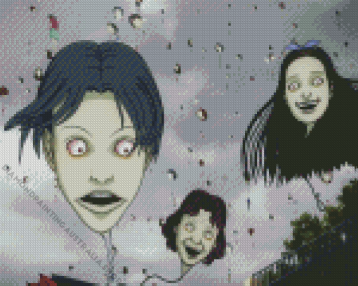 Junji Ito Maniac Hanging Balloon Diamond Painting