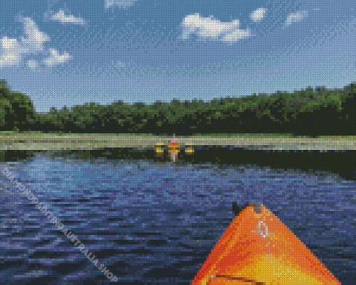 Kayaking in Moreau Lake Diamond Painting