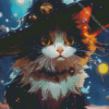 Kitten Witch Diamond Painting