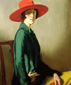 Lady With Red Hat Diamond Painting