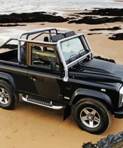 Land Rover Truck On The Beach Diamond Painting