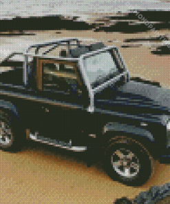 Land Rover Truck On The Beach Diamond Painting