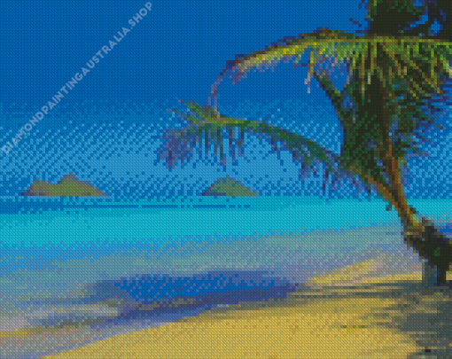 Lanikai Beach In Oahu Hawaii Diamond Painting