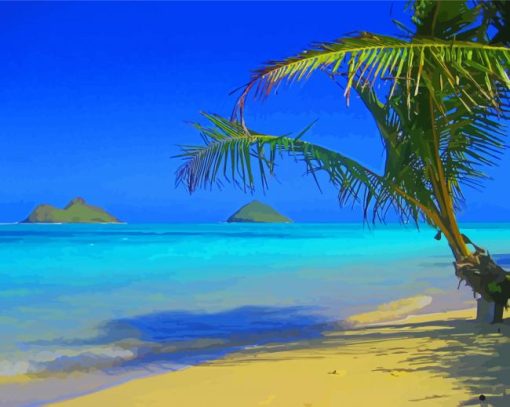 Lanikai Beach In Oahu Hawaii Diamond Painting