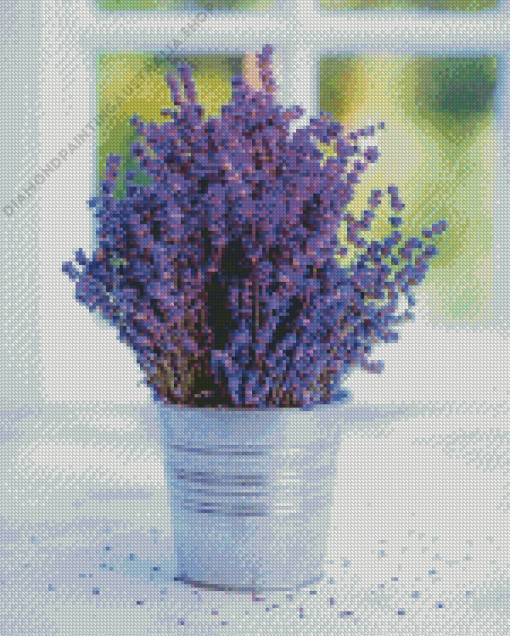 Lavender In Vase Diamond Painting