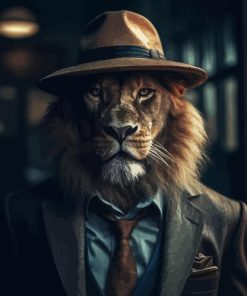 Lion Wearing A Suit Diamond Painting