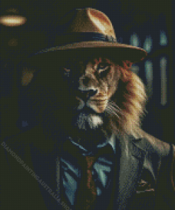 Lion Wearing A Suit Diamond Painting