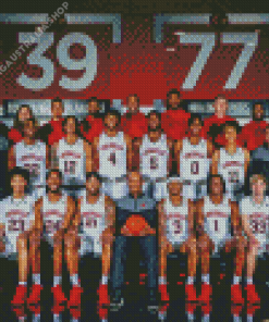 Louisville Cardinals Basketball Team Diamond Painting