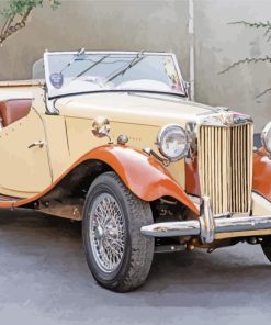 MG TD Antique Car Diamond Painting