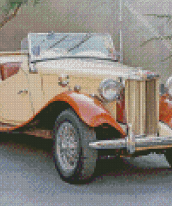 MG TD Antique Car Diamond Painting