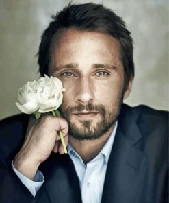 Matthias Schoenaerts Holding Flower Diamond Painting