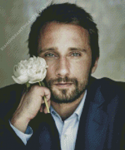 Matthias Schoenaerts Holding Flower Diamond Painting