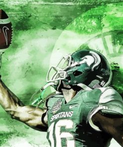 Michigan State Spartans Player Art Diamond Painting