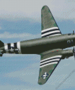 Military Plane Douglas C 47 Skytrain Diamond Painting