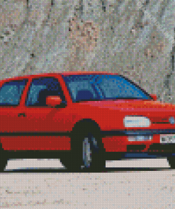 Mk3 Red Golf Diamond Painting