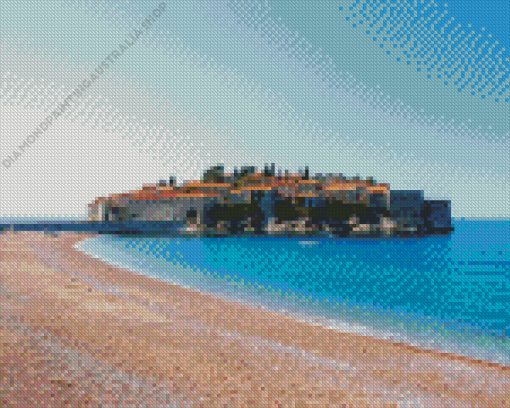 Montenegro Sveti Stefan Diamond Painting