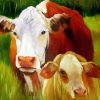 Mother And Baby Cow Diamond Painting