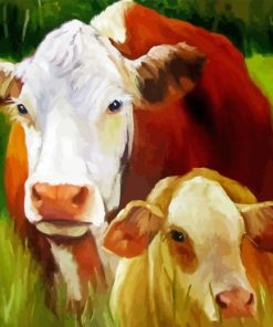 Mother And Baby Cow Diamond Painting