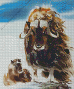 Muskox Art Diamond Painting